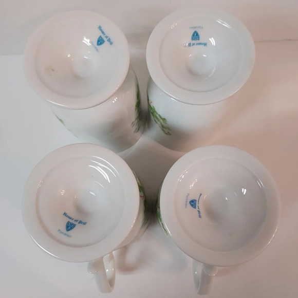 Set of 4 House of Prill Shamrock/Clover Pedestal Style Coffee Cups - Picture 8 of 8